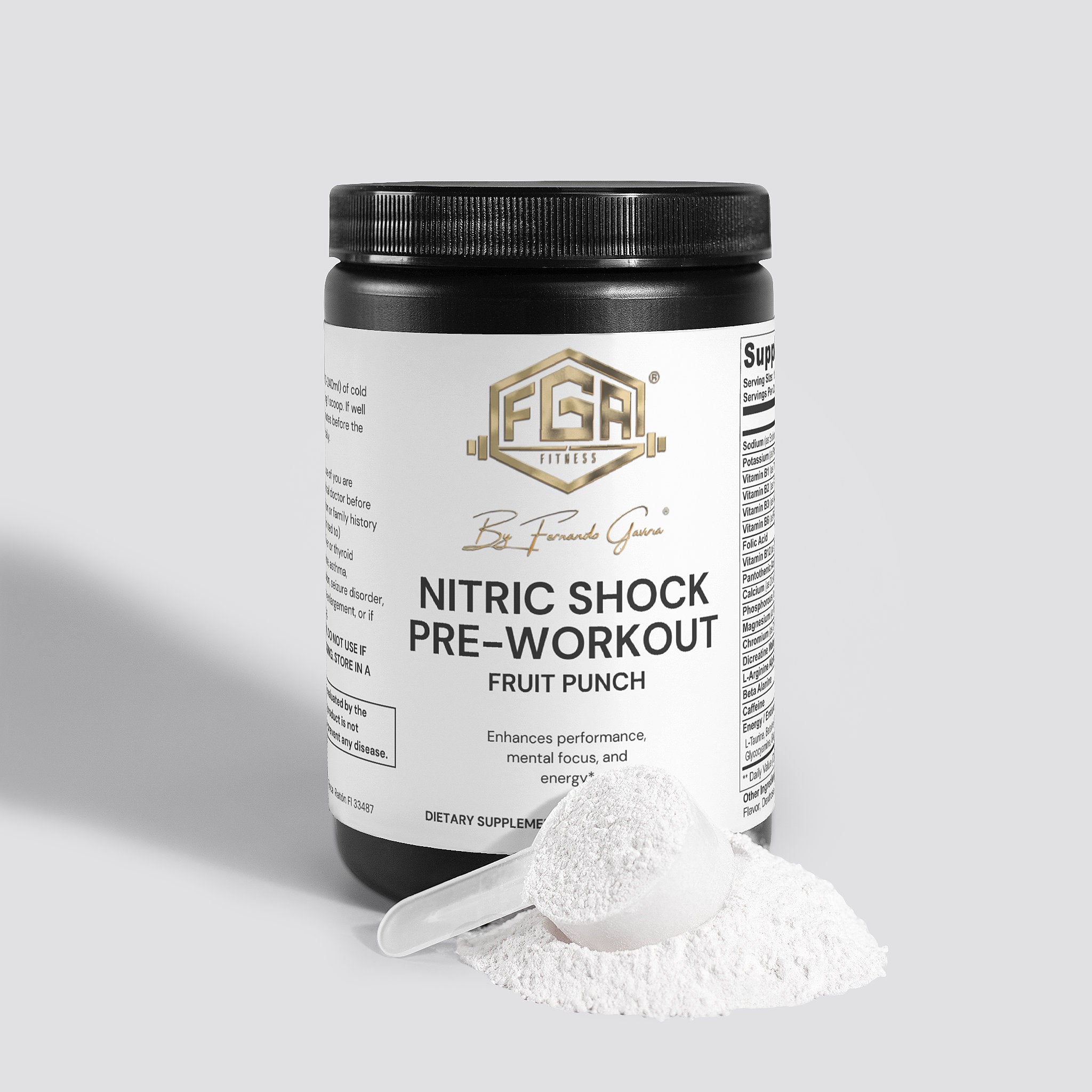 Shock Line Powder Nitric Shock Pre-Workout Powder (Fruit Punch) – Fernando Gaviria Fitness