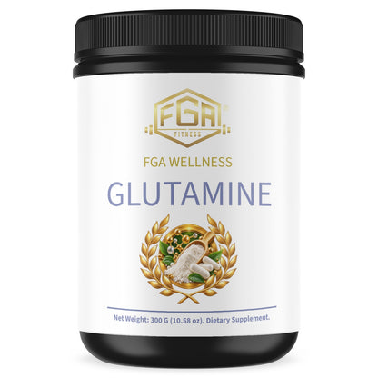 FGA Fitness L-Glutamine Powder, 5 g per Serving, Unflavored, 300 g, 60 Servings | Glutamina en Polvo