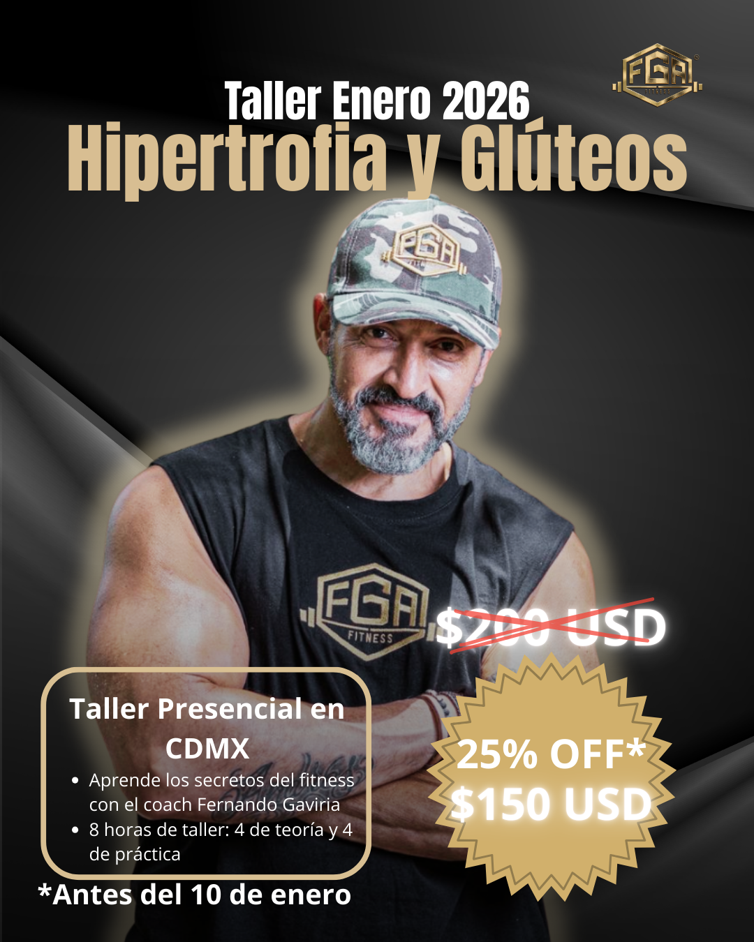 Taller Presencial CDMX Hipertrofia y Glúteos