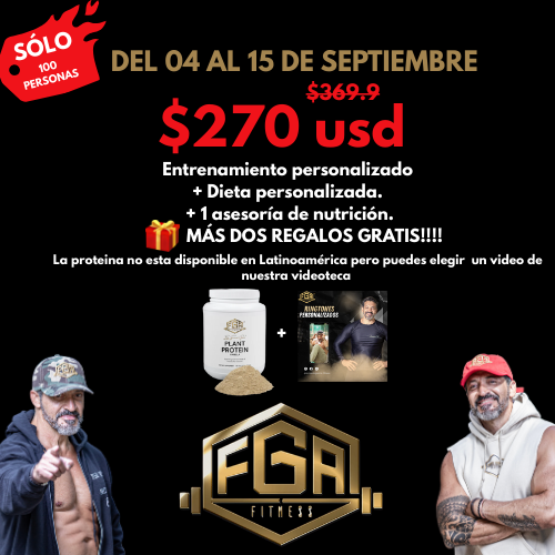 Plan de Entrenamiento 3.3.3 Plus Menú + 2 REGALOS  270  USD + ENVIO