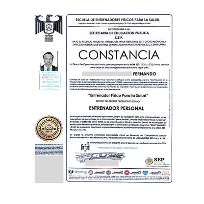 Certificación Nacional de Hipertrofia Muscular