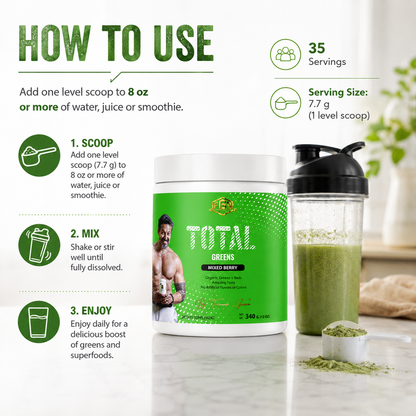 All-In/One Greens & Red SuperFood + Immune 270g Mixed Berry w/Natural Flavor
