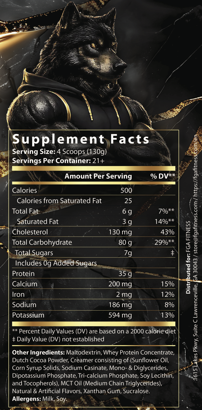FGA Wolf - Mass Gainer Chocolate Milkshake