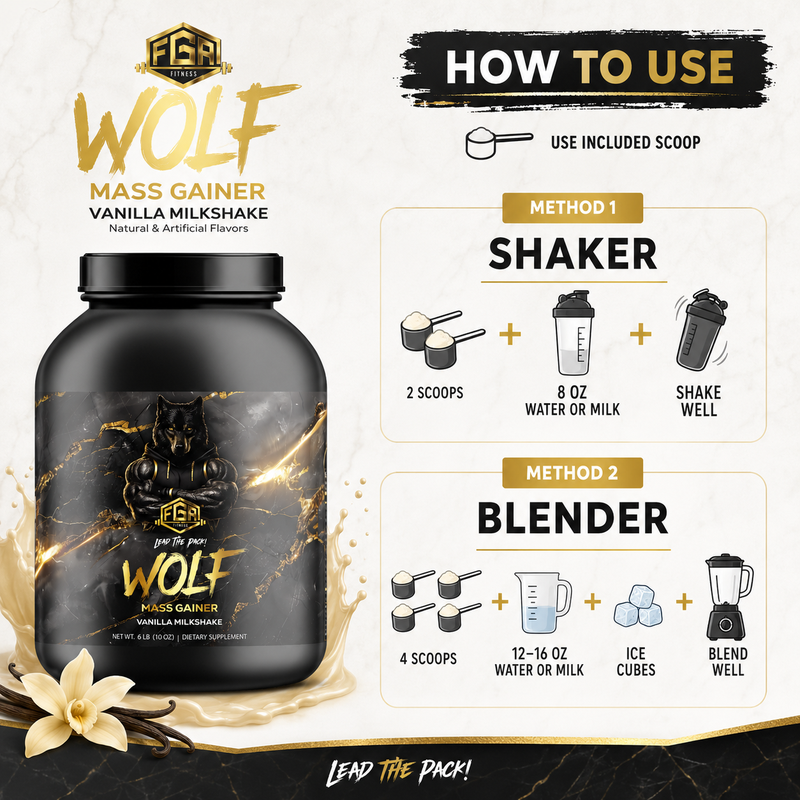 FGA Wolf - Mass Gainer Vanilla Milkshake
