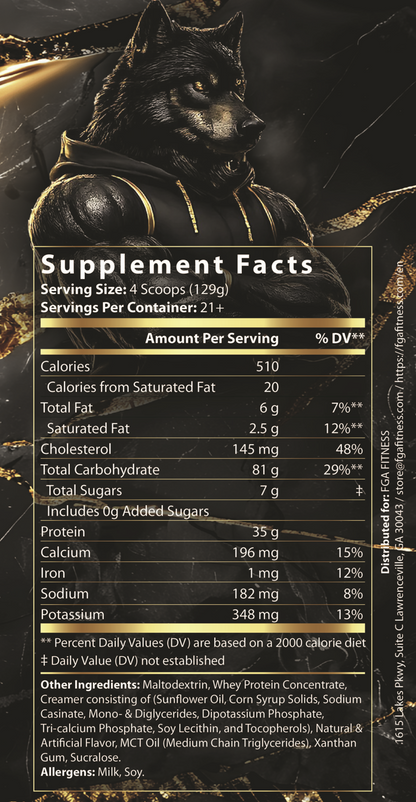 FGA Wolf - Mass Gainer Vanilla Milkshake