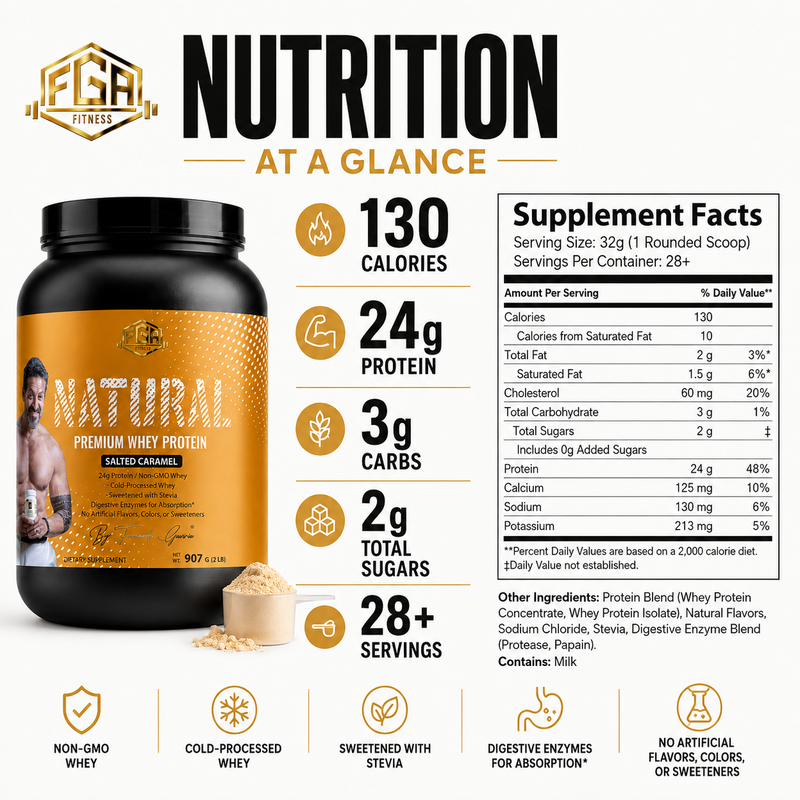 2lb Whey Natural Salted Caramel – 28 serv.