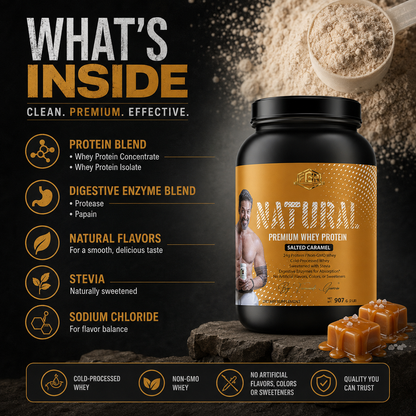 2lb Whey Natural Salted Caramel – 28 serv.