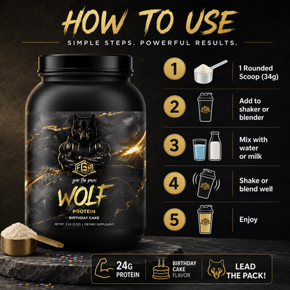 FGA Wolf - Protein Birthday Cake