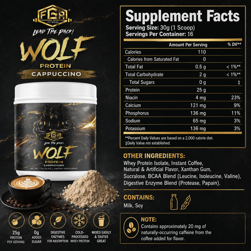 FGA Wolf - Whey Isolate Cappuccino Protein