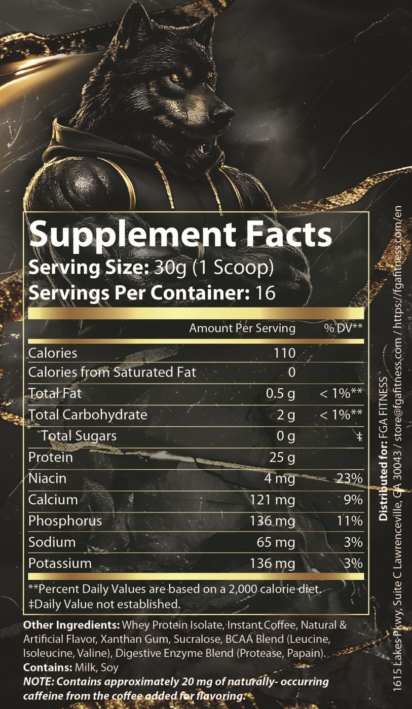 FGA Wolf - Whey Isolate Cappuccino Protein