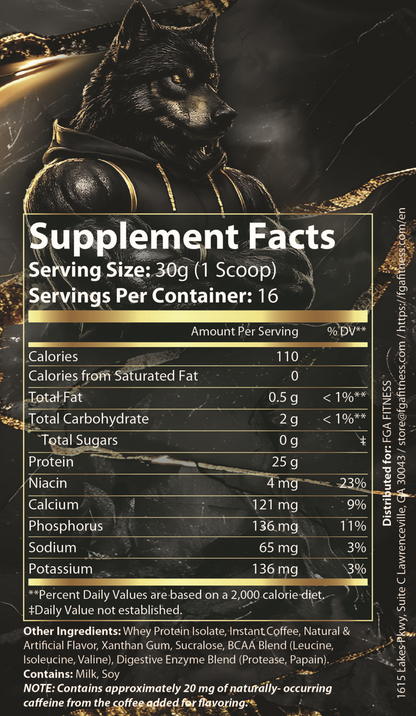 FGA Wolf - Whey Isolate Cappuccino Protein