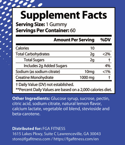 Super Creatine Gummies 1000mg