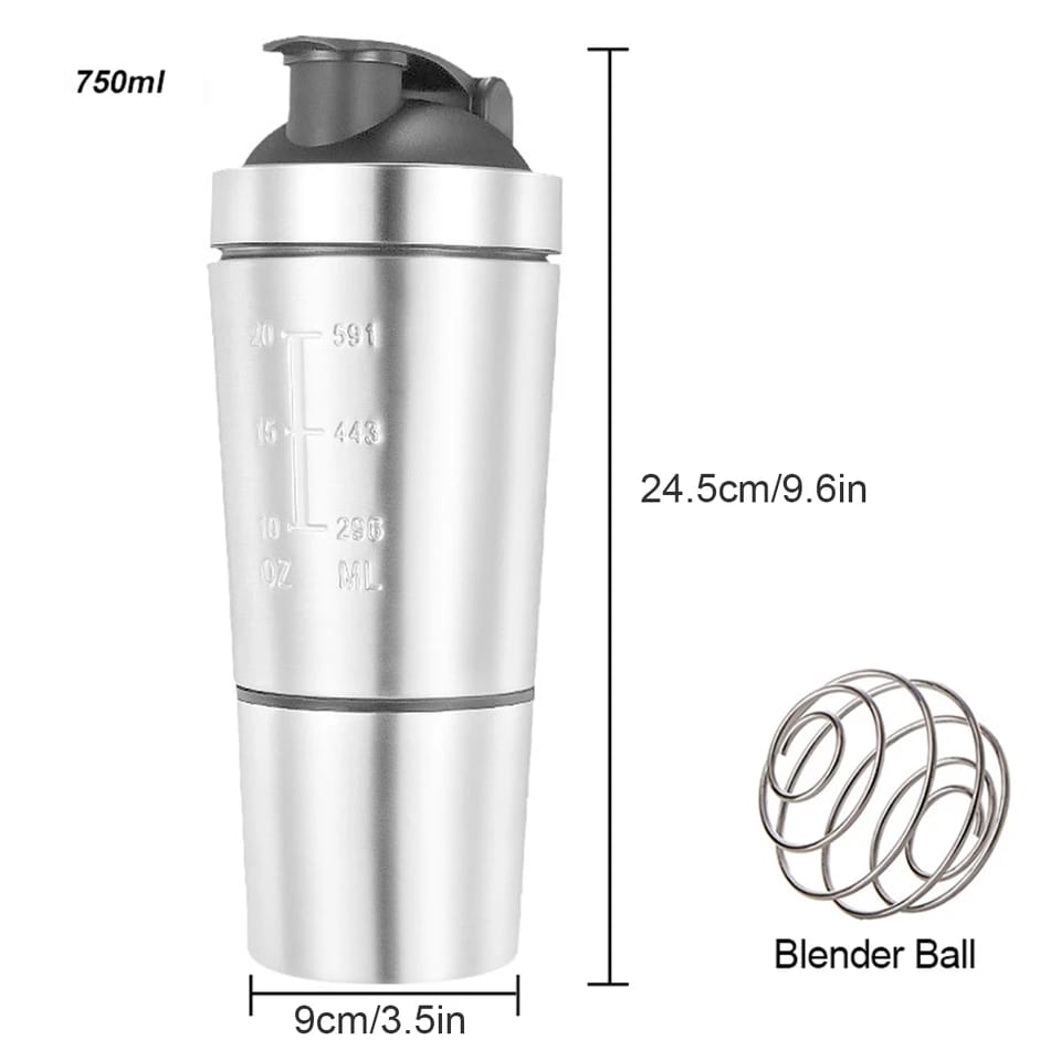 Vaso/ Shaker para Proteína Negro