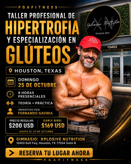 Taller Profesional de Hipertrofia y Especialización en Glúteos – Houston