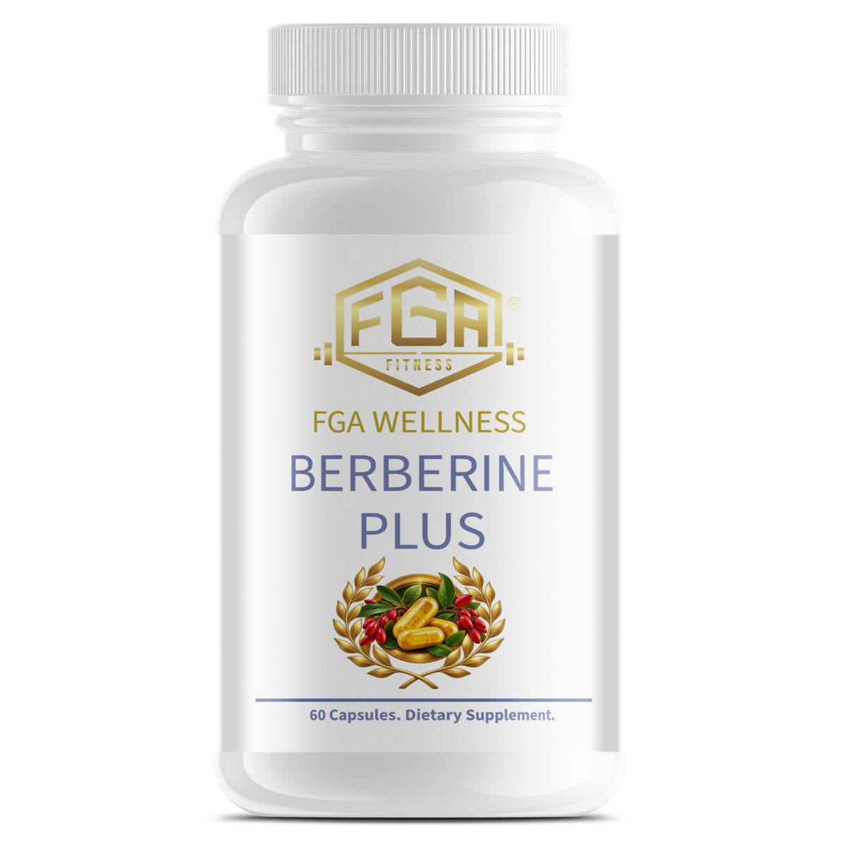FGA Fitness Berberine Plus 1200 mg, Berberis Aristata Bark Extract, 60 Capsules, 30 Servings | Berberina