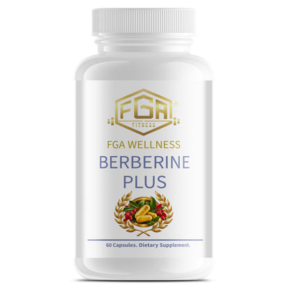 FGA Fitness Berberine Plus 1200 mg, Berberis Aristata Bark Extract, 60 Capsules, 30 Servings | Berberina