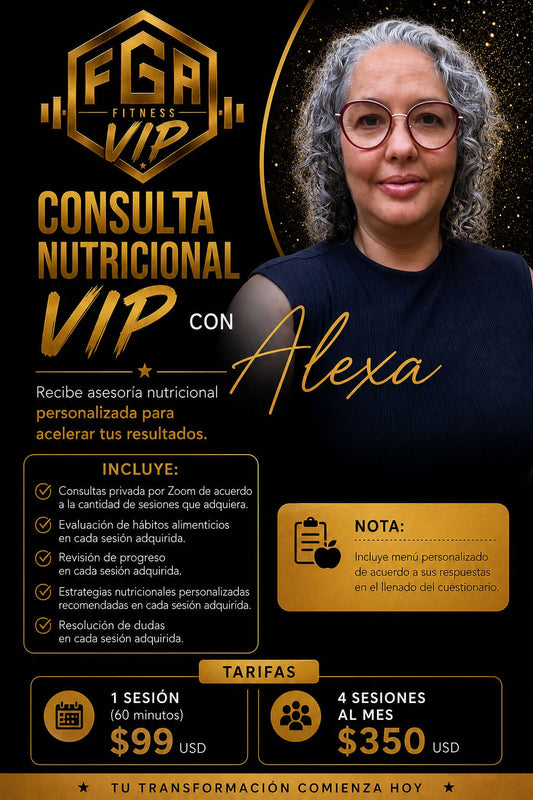 CONSULTA NUTRICIONAL VIP CON ALEXA (1 SESIÓN)