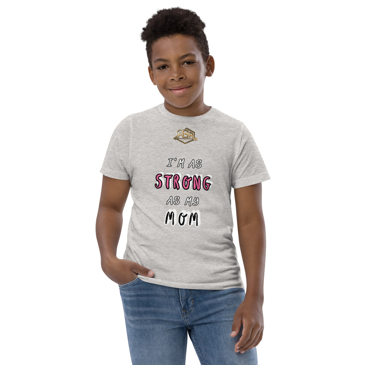 Playera para Niño - " I'm As Strong as my Mom"